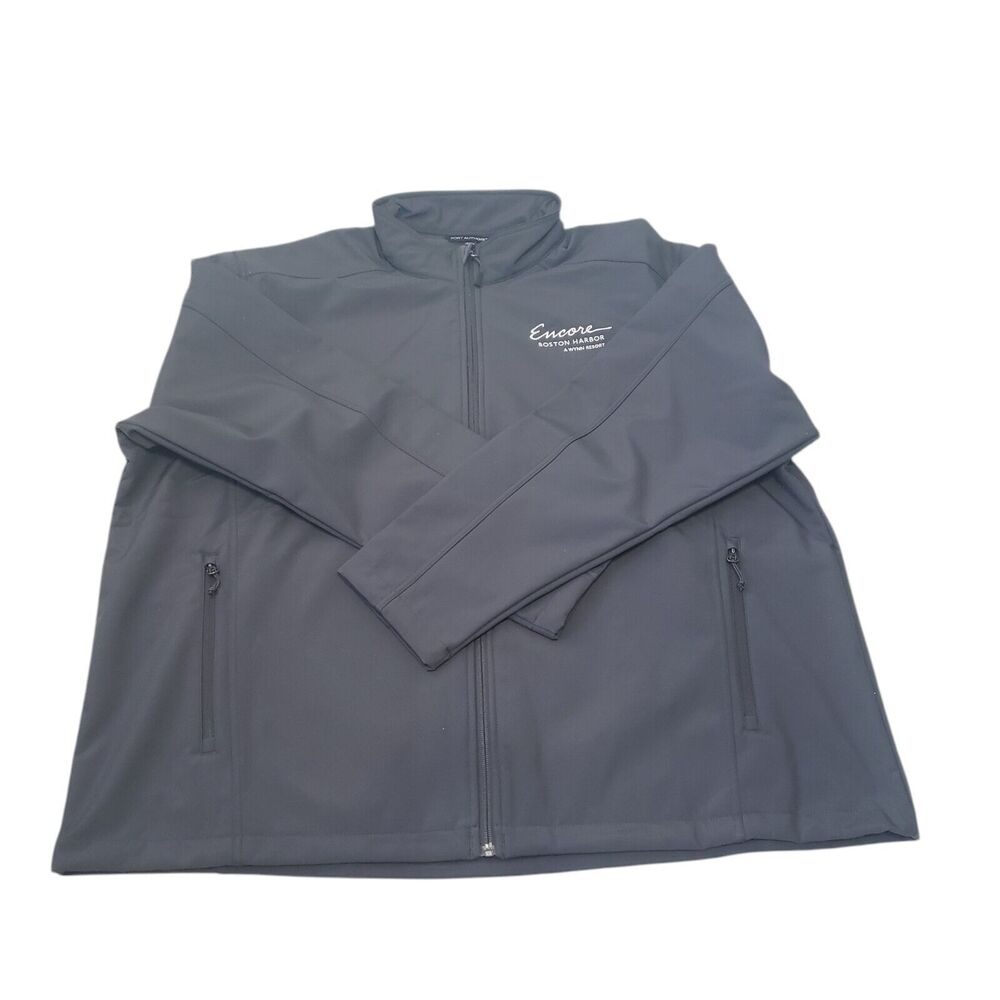 Encore Boston Harbor Jacket Mens 4XL Dark Gray Fleece Lined Zip Pockets Casino